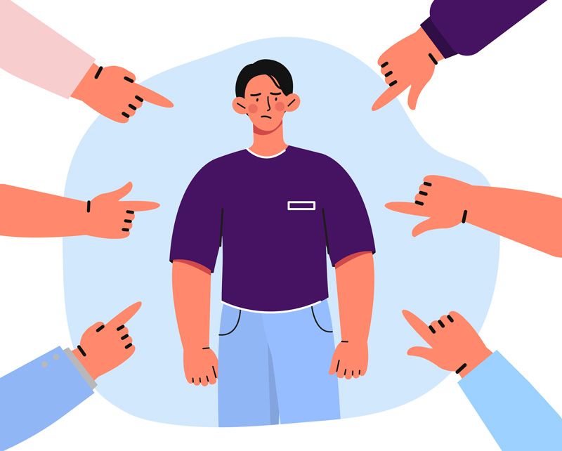 Icon of person with hands pointing to them